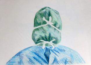 SCRUBBED | 32.9 x 48.3cms | Coloured Pencil on Paper | 2014 | <a href="https://helenpurdie.co.uk/contact/">ENQUIRY</a>