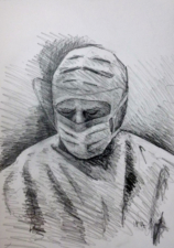 THE ORTHOPAEDIC SURGEON AT WORK 1 | 48.3 x 32.9cms | Graphite Pencil on Paper | 2014 | SOLD