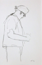 THE ANAESTHETIST AT WORK 2 | 21 x 14.8cms | Pen on Paper | 2014 | SOLD
