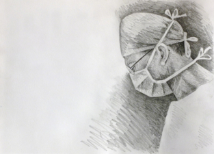 THE SPINAL SURGEON AT WORK 2 | 32.9 x 48.3cms | Graphite Pencil on Paper | 2014 | SOLD