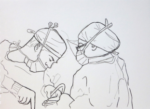 SPINAL SURGERY | 14.8 x 21cms | Pen on Paper | 2014 | SOLD